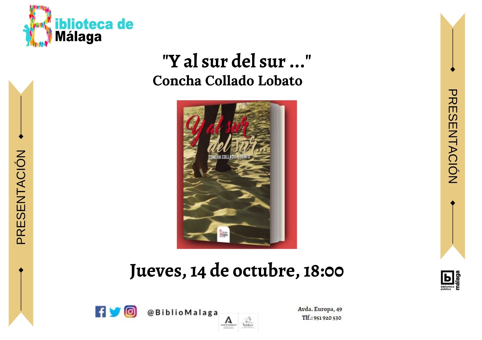 Presentación "Y al sur del sur..." de Concha Collado-Lobato